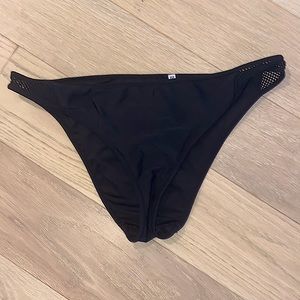 Black Aerie Cheeky Swim Bottoms with Mesh Hip Detail 😍